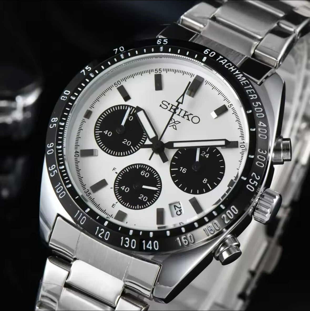 Seiko White Chrono